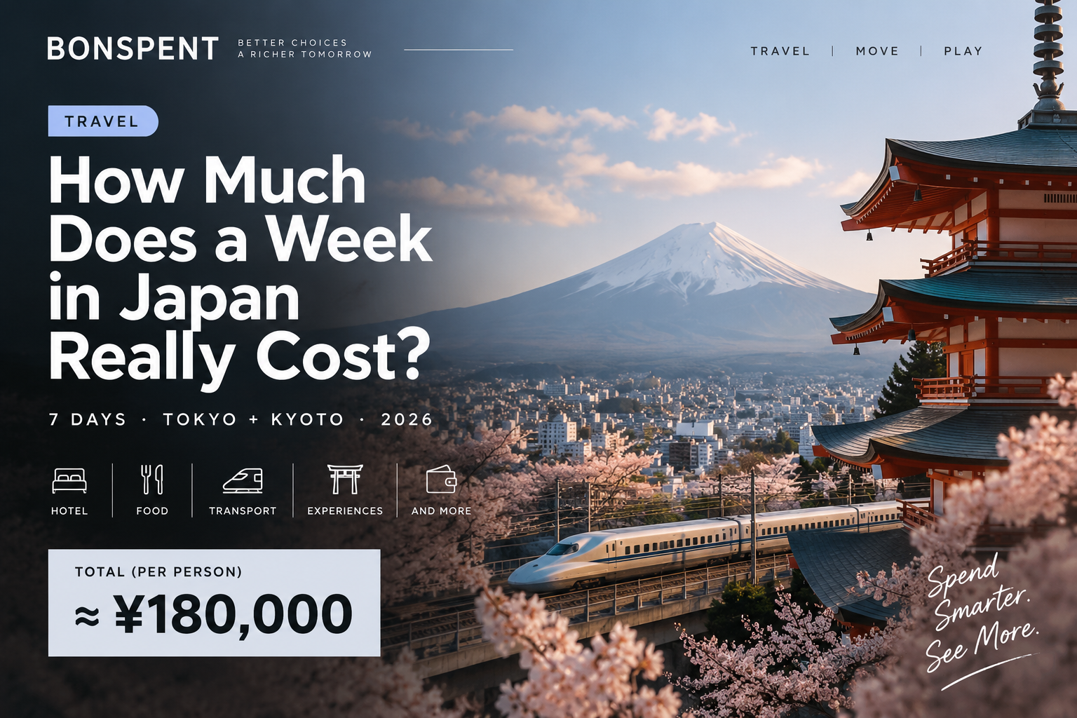Japan 7-day travel cost analysis covering Tokyo and Kyoto